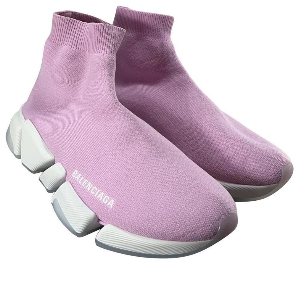 women's Recycled pink Knit Speed 2.0 Stretch Sock Sneakers E604